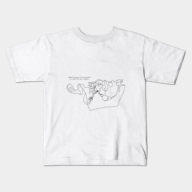 Skam France line art | Eliott and Lucas Kids T-Shirt by carolam